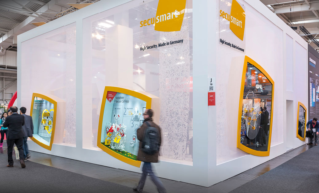 secusmart cebit werbung duesseldorf standbau messedesign niehaus knuewer 1
